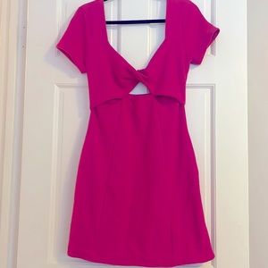 Anthropologie NWT Maeve cut out mini dress in pink - size XS